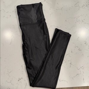 Spanx Black Faux Leather Leggings Size Medium